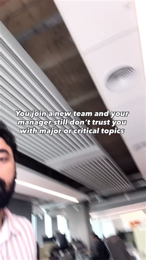 Vivek Anand on Instagram: "1️⃣ Don’t take it personally (yet) Trust is usually built on context + consistency, not your resume. Your manager is reducing risk, not judging your capability. ⸻ 2️⃣ Win the “small but visible” work first Pick tasks that: • Touch multiple stakeholders • Need coordination, not just execution • Have deadlines Deliver these cleanly and calmly. Reliability compounds. ⸻ 3️⃣ Ask how trust is earned, not why it’s missing Instead of: “Why am I not getting big topics?” Try: “W