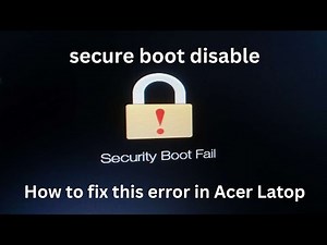 Acer boot secuirity failed || security boot fail acer || windows installation || acer secure boot di