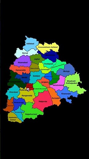 Telangana(Hyderabad) state map