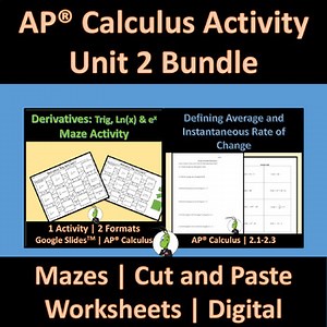 AP Calculus Differentiation Unit 2 Practice Activity Bundle