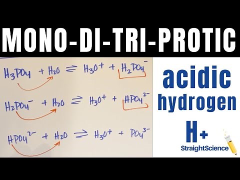 Monoprotic - Diprotic - Triprotic Substances: How many ACIDIC hydrogens does the substance have?