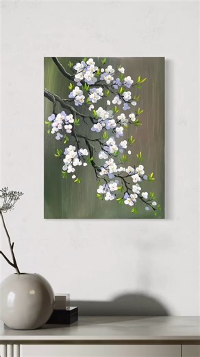 MAY Art on Instagram: "Easy Acrylic Flower Painting Tutorial for Beginners - Credit: MAY Art"