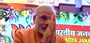 Modi addresses rally in Gandhinagar, remains silent on Advani