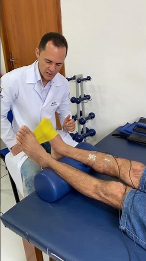 FRATURA DE LISFRANC / FORTALECIMENTO DO TIBIAL ANTERIOR UTILIZANDO CORRENTE FES E FAIXA ELÁSTICA