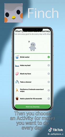 Finch🪶|| stay safe :) #appsformentalhealth #mentalhealth #apps #finch