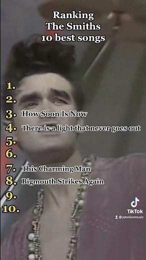 The Smiths Top 10 Songs Ranking by John Lion #thesmiths #morrissey #music #rock #johnlion