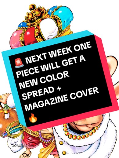 🚨 NEXT WEEK ONE PIECE WILL GET A NEW COLOR SPREAD MAGAZINE COVER DRAWN BY EIICHIRO ODA FOR THE ONE PIECE MANGA 28TH ANNIVERSARY 👑✨ #eiichirooda #fruysecond🥈 #ONEPIECE #onepiecemanga #onepiece1154 #onepieceanniversary28th #elbaph #fyp #foryoupage #creatorsearchinsights