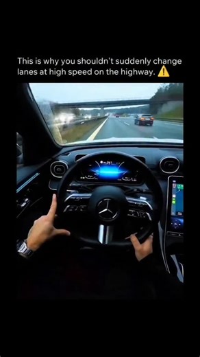 technologys | A sudden lane change at high speed on a highway is extremely dangerous because it drastically reduces the reaction time for all vehicles... | Instagram