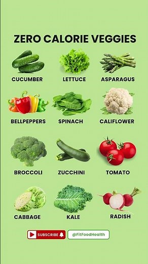 Zero Calorie Vegetables List | Best Veggies for Weight Loss & Healthy Eating