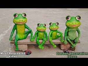 DIY- How To make Frog using Bottle/Garden decoration Ideas/Diy frog🐸