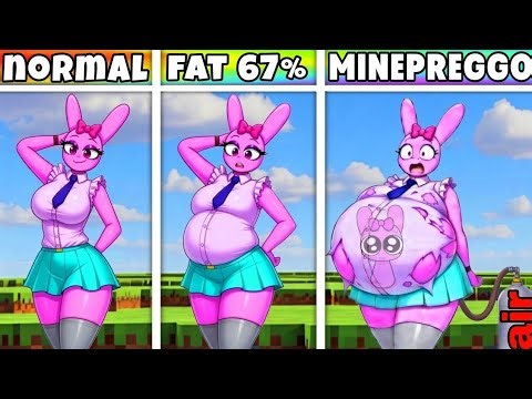 MinePreggo Pixel Art Minecraft — Incredibox sprunki Pinki Becoming Fatter | normal vs fat vs preggo