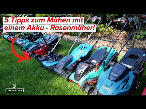 Mähen mit einem Akku-Rasenmäher - Diese 5 Tipps musst du unbedingt achten!