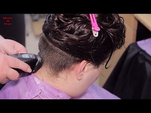 2019-36 Helen preview - long hair cut to short bob with buzzed nape