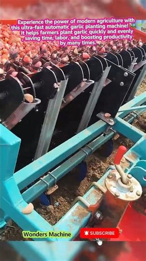 ULTRA-FAST Automatic Garlic Planting Machine – Next-Level Farming Tech! #farming #shorts