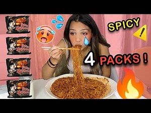 MUKBANG (VERY) SPICY NOODLES CHALLENGE 🥵