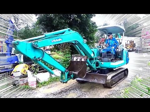 修理完了 バックホーをダンプに載せる 東北の重機を元気にする桂田興業2020(ドラグショベル・ユンボ・油圧ショベル)