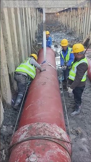 Ductile iron pipe installation process#shorts