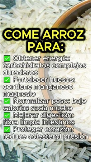 ✅ ¡5 razones para comer arroz regularmente!