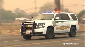 Fire police rush by to help prevent fire damages