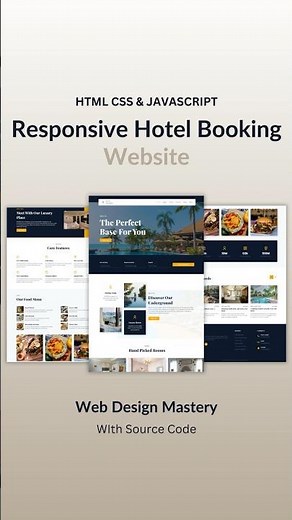 Hotel Booking Website Using HTML CSS And JavaScript #webdevelop #webdesign #htmlcsstutorial