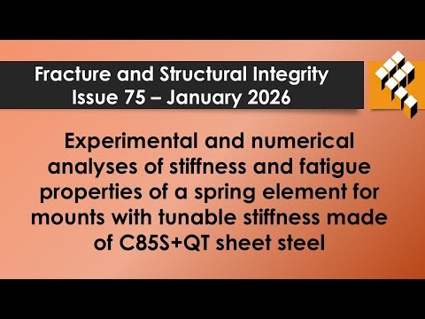 Fatigue properties of a spring element for mounts with tunable stiffness made of C85S+QT sheet steel