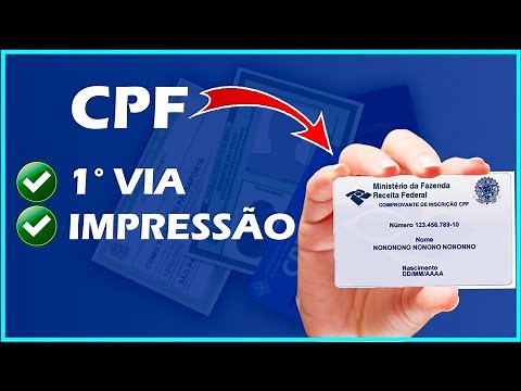 COMO EMITIR 1° e 2° VIA DO CPF ONLINE