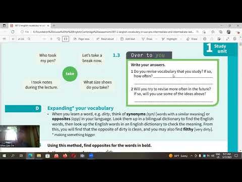 English vocabulary in use,Pre intermediate and intermediate course,Cambridge