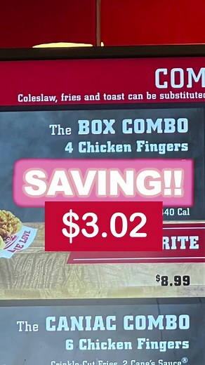 Hack the menu at #raisingcanes #foodhack #foodhacks #lifehack #fyp