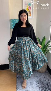 110K views · 658 reactions | Fall in love with these lovely skirts  Waist: Free size up to 46 Length: 35 Flare: 150” Fabric: Silk (Only Skirt) Design Code: TT10411 #viralshorts #coordset #fashion #touchclothing #outfitinspiration #minimal #easystyle #onlineshopping #Amazon #dress #gown #skirt | TTouch Clothing | Facebook
