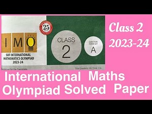 Math Olympiad Class 2/SOF IMO Question Paper/International Maths Olympiad