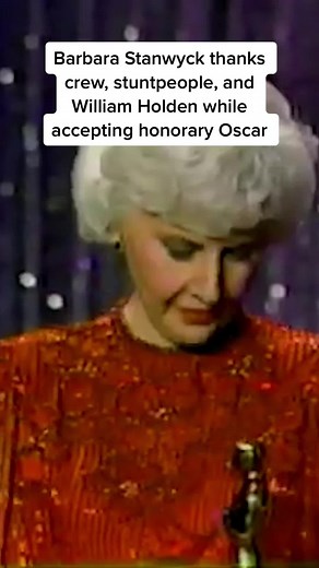 Barbara Stanwyck's Emotional Oscar Acceptance Speech