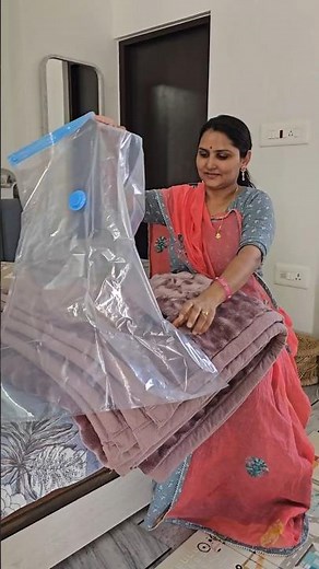 Vacuum Storage Bags pack For Clothes and Reusable Compression Bags With Double-Zip Seal #vacuumpump