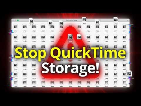How to stop QuickTime files taking up all storage permanently on macOS