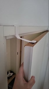 Super simple magnetic latch for my bedroom door. Now it stays slightly open during the night, giving my kitty free access to roam!