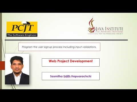 Program the user signup process including input validations.
