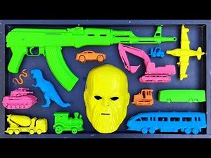 Membersihkan Mainan Mobil Balap, Bus Telolet, Truck Molen, Tank, Kereta Api, Beko Excavator, T-rex