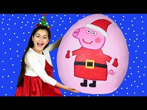 Peppa Pig Episodes - Santa visits Peppa 🎅 Peppa's Christmas Morning Opening Presents GIVEAWAY 🎁🎄