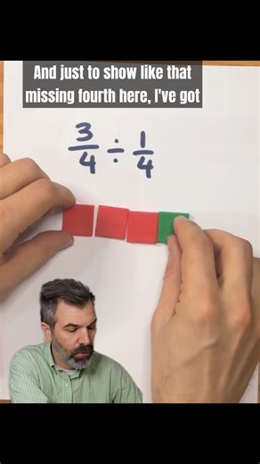 Brian Angell on Instagram: "Stop memorizing rules and start SEEING the math! 🧩 ✨If you’ve ever gotten confused when dividing fractions, this visual breakdown using tiles makes it click instantly. We’re moving past "Keep-Change-Flip" to show you exactly what’s happening conceptually. When we divide fractions, we’re really just asking: "How many of THIS fit into THAT?" In this Reel: ✅ Visualizing fractions with tiles. ✅ The conceptual "why" behind division. ✅ A 60-second "Aha!" moment for student