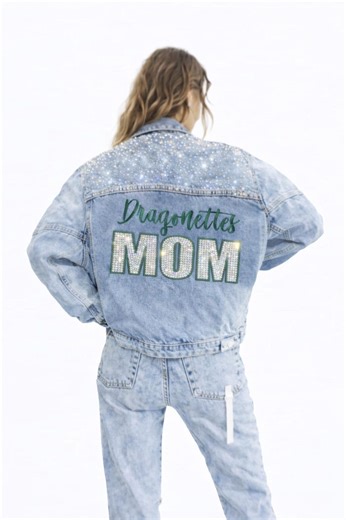 Custom Dragonette Jean Jacket | Embroidered & Rhinestone Denim Jacket | Personalized Bling Jacket/custom Jackets Available - Etsy