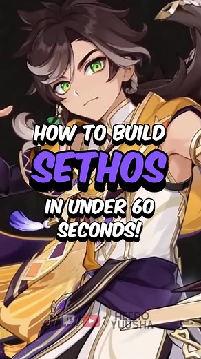 BEST SETHOS BUILD - How to Build Sethos in 60 Seconds #genshinimpact #genshin #fyp