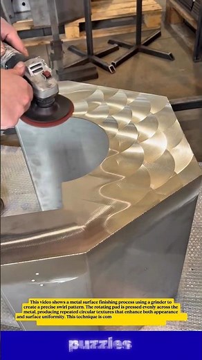 Satisfying Metal Polishing with Grinder | Perfect Swirl Finish Shorts
