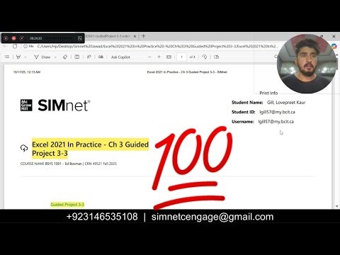 Excel 2021 In Practice – Ch 3 Guided Project 3-3 #ch3guidedprojectproject3-3 #simnet