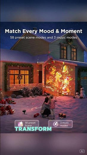 🌟 Govee LED Snowflake Projector Light – Festive Indoor & Outdoor Display