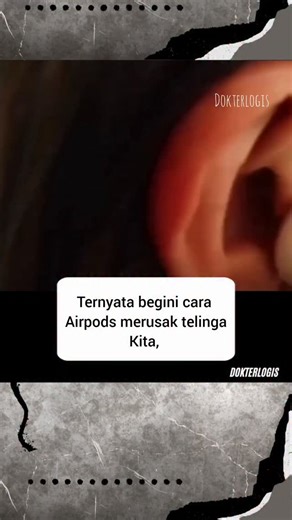 @dokterlogis on Instagram: "Memasukkan earbud terlalu jauh atau terlalu agresif dapat menggores, memotong, atau menusuk saluran telinga Anda, yang dapat menyebabkan rasa sakit dan meningkatkan risiko infeksi. Gelombang suara dari earbud dapat merusak sel-sel rambut di telinga bagian dalam Anda, yang dapat menyebabkan kehilangan pendengaran permanen. Ini disebut kehilangan pendengaran akibat kebisingan (noise-induced hearing loss/NIHL)."