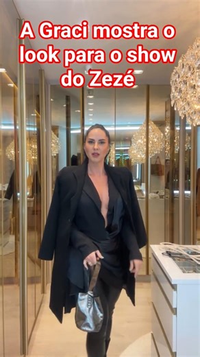 Graci shows off her look for Zezé's show #shorts #gracielelacerdaoficial #zezedicamargo