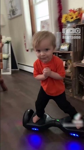 1-Year-Old Rides Hoverboard Like a Pro — Totally Blew Our Minds!|| Heartsome 💖