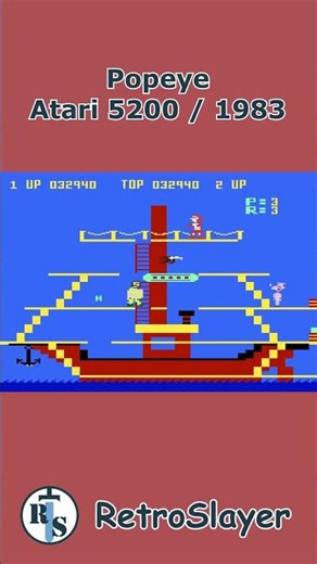 Popeye Stage 3 Gameplay Atari 5200