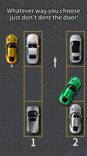 Parallel Parking Challenge: Which side is harder, 1 or 2? 🚗💨#ParallelParking #DrivingTutorial