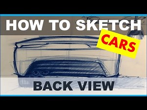 Car drawing tutorial - the back view car sketch luciano bove