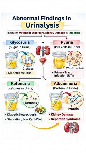 Abnormal Urine Findings Explained | Glycosuria, Pyuria, Ketonuria, Albuminuria #Urinalysis #NEET